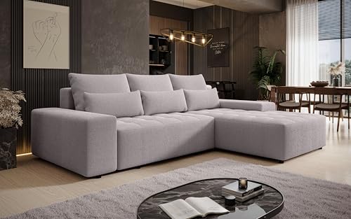 AXLIVING Ecksofa mit Schlaffunktion Alvorada 280 cm beige von AXLIVING