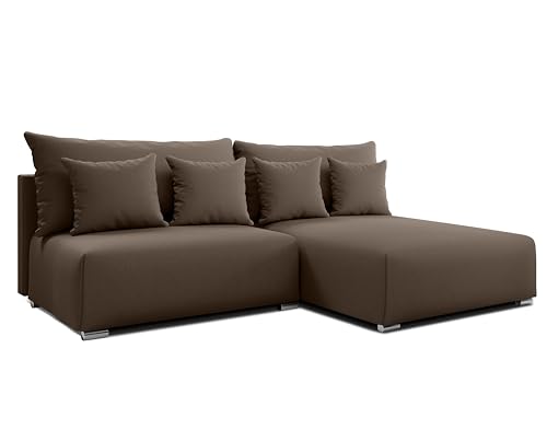 AXLIVING Ecksofa mit Schlaffunktion Ederra 208 cm breit – braun R von AXLIVING
