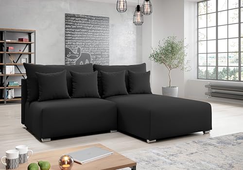 AXLIVING Ecksofa mit Schlaffunktion Ederra 208 cm breit – dunkelgrau R von AXLIVING