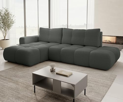 AXLIVING Ecksofa mit Schlaffunktion Hosio 288 cm in modernem Dunkelgrau Links AXLIVING Ecksofa mit Schlaffunktion Hosio 288 cm in modernem Dunkelgrau Links von AXLIVING