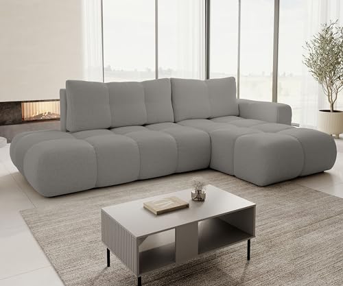 AXLIVING Ecksofa mit Schlaffunktion Hosio 288 cm in modernem Grau Rechts AXLIVING Ecksofa mit Schlaffunktion Hosio 288 cm in modernem Grau Rechts von AXLIVING
