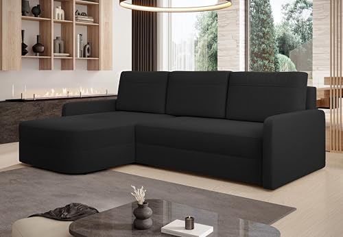 AXLIVING Ecksofa mit Schlaffunktion Nebbiolo 250 cm breit – schwarz AXLIVING Ecksofa mit Schlaffunktion Nebbiolo 250 cm breit – schwarz von AXLIVING