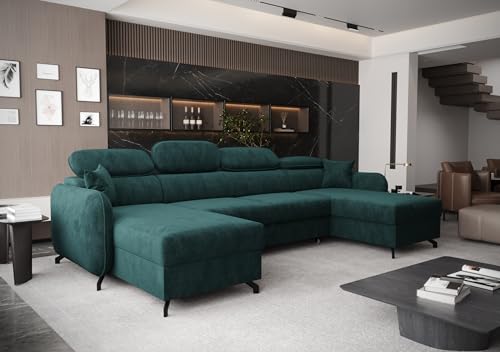 AXLIVING Ecksofa mit Schlaffunktion Ribella 5 345 cm Türkis U-Form AXLIVING Ecksofa mit Schlaffunktion Ribella 5 345 cm Türkis U-Form von AXLIVING