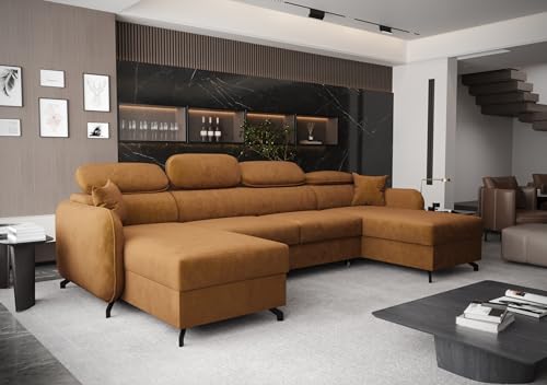 AXLIVING Ecksofa mit Schlaffunktion Ribella 5 345cm Bernstein U-Form AXLIVING Ecksofa mit Schlaffunktion Ribella 5 345cm Bernstein U-Form von AXLIVING