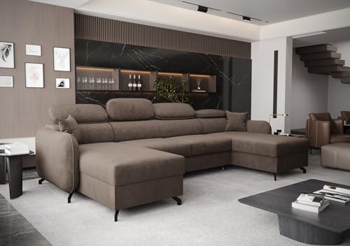 AXLIVING Ecksofa mit Schlaffunktion Ribella 5 345cm Braun U-Form AXLIVING Ecksofa mit Schlaffunktion Ribella 5 345cm Braun U-Form von AXLIVING
