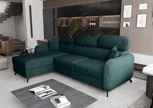 AXLIVING Ecksofa mit Schlaffunktion Ribella 5 L-Form 265 cm, Samt in Türkis Links AXLIVING Ecksofa mit Schlaffunktion Ribella 5 L-Form 265 cm, Samt in Türkis Links von AXLIVING