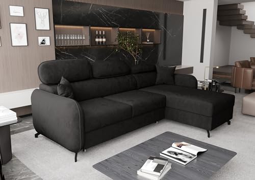 AXLIVING Ecksofa mit Schlaffunktion Ribella 5 L-Form 265cm, Samt in Grafit Rechts AXLIVING Ecksofa mit Schlaffunktion Ribella 5 L-Form 265cm, Samt in Grafit Rechts von AXLIVING