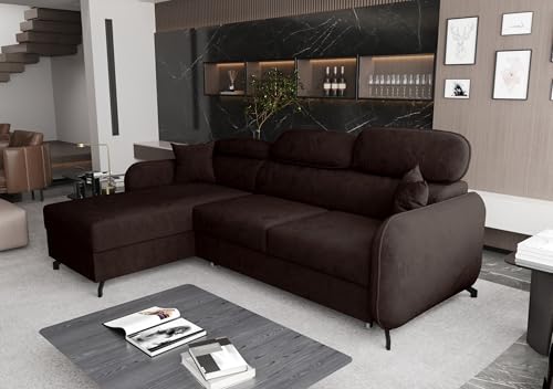 AXLIVING Ecksofa mit Schlaffunktion Ribella 5 in L 265 cm, Samt Schokobraun Links AXLIVING Ecksofa mit Schlaffunktion Ribella 5 in L 265 cm, Samt Schokobraun Links von AXLIVING