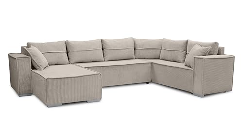 AXLIVING Ecksofas groß Lovere 314 cm – Sofa beige mit Schlaffunktion & Strukturstoff AXLIVING Ecksofas groß Lovere 314 cm – Sofa beige mit Schlaffunktion & Strukturstoff von AXLIVING