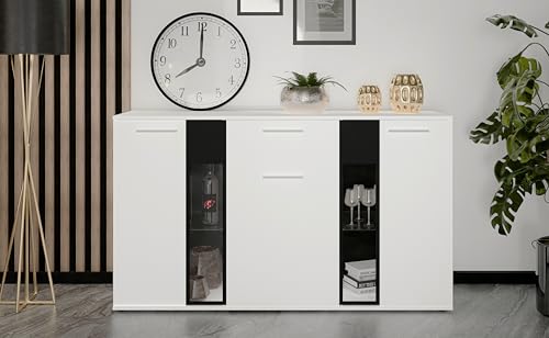 AXLIVING Formilo Sideboard Kommode weiß matt mit Schublade 140,4cm AXLIVING Formilo Sideboard Kommode weiß matt mit Schublade 140,4cm von AXLIVING