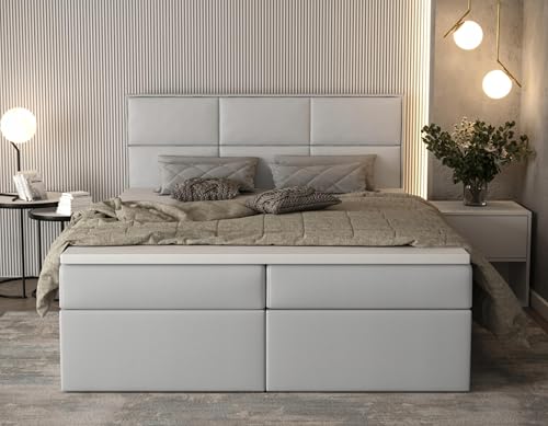 AXLIVING Gallese 140 x 200 Boxspringbett Creme Kunstleder Bettkasten AXLIVING Gallese 140 x 200 Boxspringbett Creme Kunstleder Bettkasten von AXLIVING