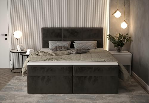 AXLIVING Gallese 140 x 200 Boxspringbett braun mit Bettkasten Samt AXLIVING Gallese 140 x 200 Boxspringbett braun mit Bettkasten Samt von AXLIVING