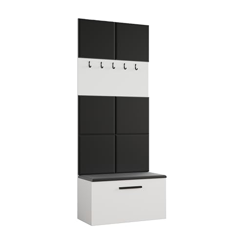 AXLIVING Garderoben Haken Rosanno I 80,6cm Breite Stilvoll Weiß JS100 von AXLIVING