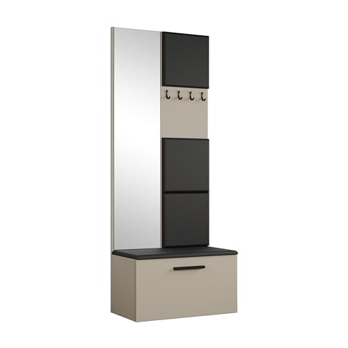 AXLIVING Garderoben mit Spiegel Rosanno III 80,6cm Kaschmir JS100 AXLIVING Garderoben mit Spiegel Rosanno III 80,6cm Kaschmir JS100 von AXLIVING