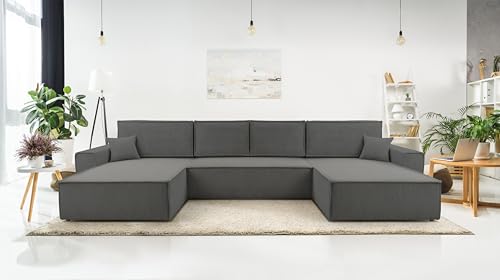 AXLIVING Grau Sofa U Form mit Schlaffunktion – Cedria U Wohnlandschaft 389 cm AXLIVING Grau Sofa U Form mit Schlaffunktion – Cedria U Wohnlandschaft 389 cm von AXLIVING