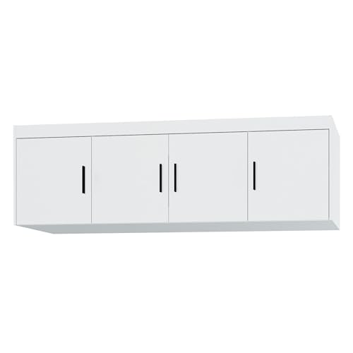AXLIVING Groß Schrankaufsatz Weiß Storicos 4D 176,3 x 55,5 x 53 cm von AXLIVING