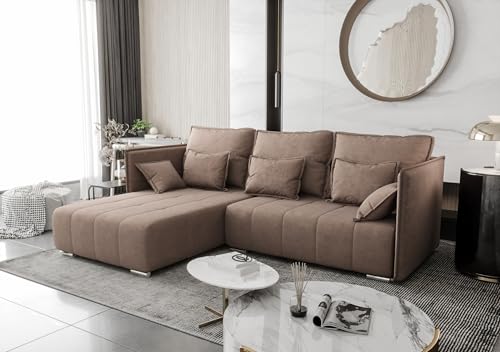 AXLIVING Hellbraun Ecksofa mit Schlaffunktion Florinna 248 cm L-Form AXLIVING Hellbraun Ecksofa mit Schlaffunktion Florinna 248 cm L-Form von AXLIVING
