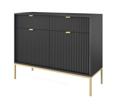 AXLIVING Kommode mit Schublade „Eternas KSZ104“ 104cm breite, Modern in Schwarz AXLIVING Kommode mit Schublade „Eternas KSZ104“ 104cm breite, Modern in Schwarz von AXLIVING