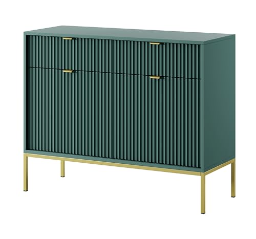 AXLIVING Kommode mit Schublade Eternas KSZ104 104 cm Modern in Grün von AXLIVING