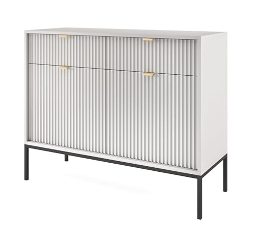 AXLIVING Kommode mit Schublade Eternas KSZ104 104 cm breit Grau von AXLIVING