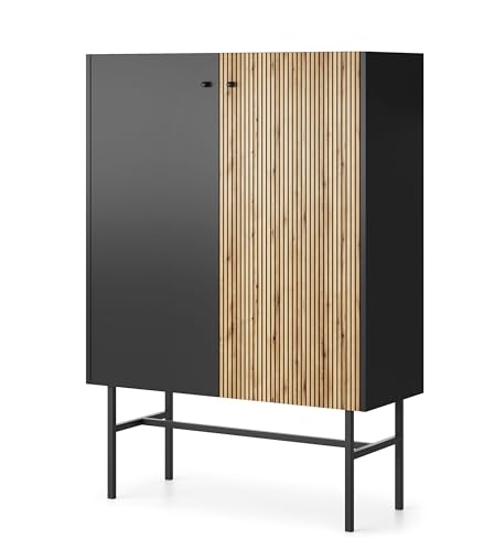 AXLIVING Kommode modern Dinley – 93 cm breit in Schwarz & Eiche AXLIVING Kommode modern Dinley – 93 cm breit in Schwarz & Eiche von AXLIVING