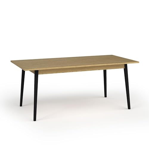 AXLIVING Küchentisch ausziehbar Brunelli 160+40 cm Anthrazit Eiche von AXLIVING