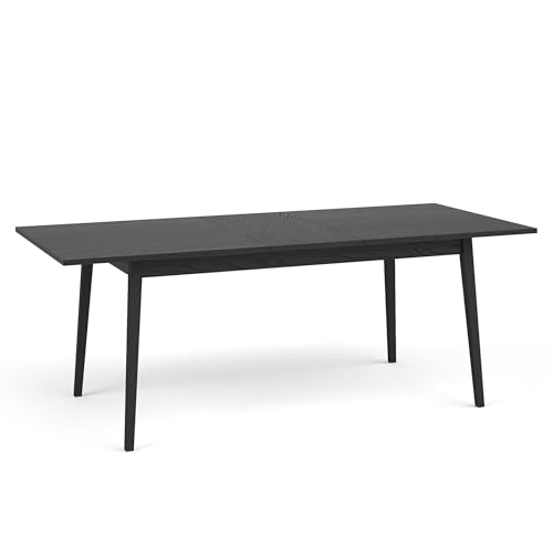 AXLIVING Küchentisch ausziehbar Brunelli 160+40 cm Schwarz Eiche von AXLIVING