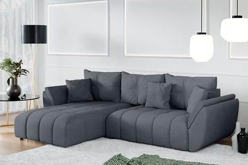 AXLIVING L Form Ecksofa grau Verciani Schlaffunktion Bettkasten 266cm AXLIVING L Form Ecksofa grau Verciani Schlaffunktion Bettkasten 266cm von AXLIVING