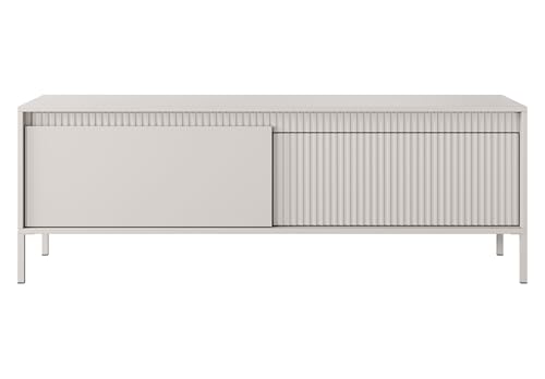 AXLIVING Lowboard Beige Trentinis TV Tisch 153,5cm modern geriffeltes AXLIVING Lowboard Beige Trentinis TV Tisch 153,5cm modern geriffeltes von AXLIVING