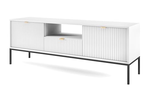 AXLIVING Lowboard TV „Eternas RTV154 154 cm modernes Design, Weiß von AXLIVING