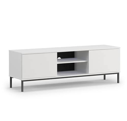 AXLIVING Lowboard TV „Queba QT05“ – 150cm Breite Modernes Design Weiß von AXLIVING