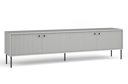 AXLIVING Lowboard TV Irelis 207 cm Grau Schwarz Modern Industrial von AXLIVING