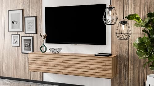 AXLIVING Lowboard ZIVOLLI 160 Lamellenfront TV-Hängeschrank Wotan/Wotan Lamellen von AXLIVING