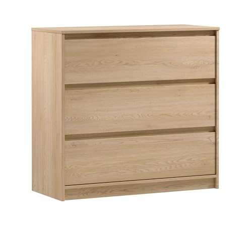 AXLIVING Schlafzimmer Kommode Mormanno K3S – 91,5 cm, Eiche Cremona von AXLIVING