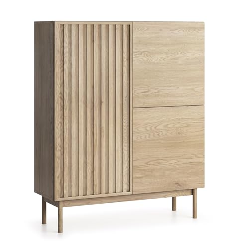 AXLIVING Schlafzimmer Kommode Santarco K3D – 106 cm, Eiche Cremona von AXLIVING