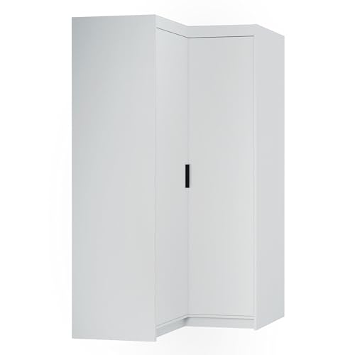 AXLIVING Schrank Modern Eckschrank weiß Storicos 97,8 x190,5 x97,8cm von AXLIVING