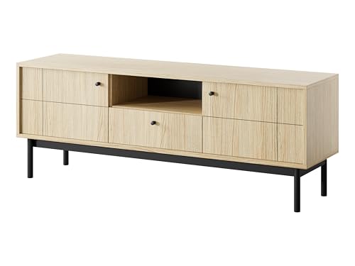 AXLIVING Schrank für TV Cypressa 154 154 cm Modern in Eiche Linea AXLIVING Schrank für TV Cypressa 154 154 cm Modern in Eiche Linea von AXLIVING