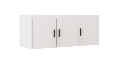 AXLIVING Schrankaufsatz Schlafzimmer Storicos 3D Weiß 133x55,5x53 cm von AXLIVING