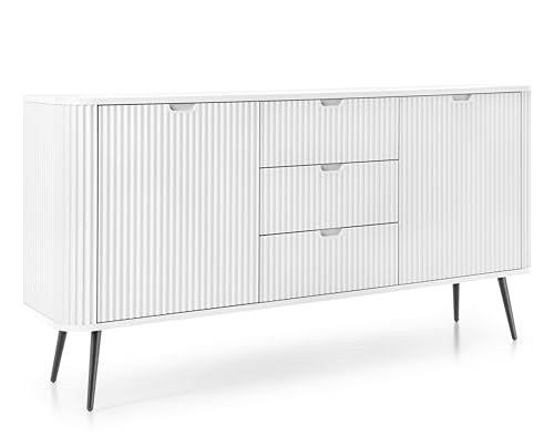 AXLIVING Schubladenschrank Kommode Salvia KSZ168 168 cm Breite, Weiß von AXLIVING