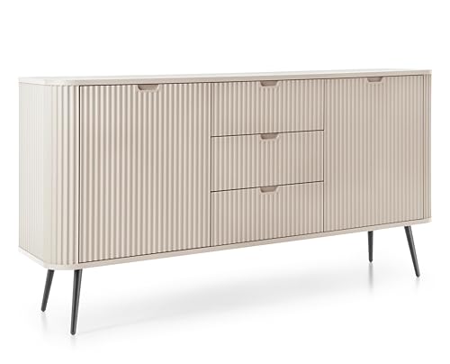 AXLIVING Schubladenschrank Kommode Salvia KSZ168 168 cm Kaschmir von AXLIVING