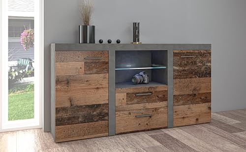 AXLIVING Schubladenschrank Kommode Spacoro 2F2S Matera/Old Style von AXLIVING