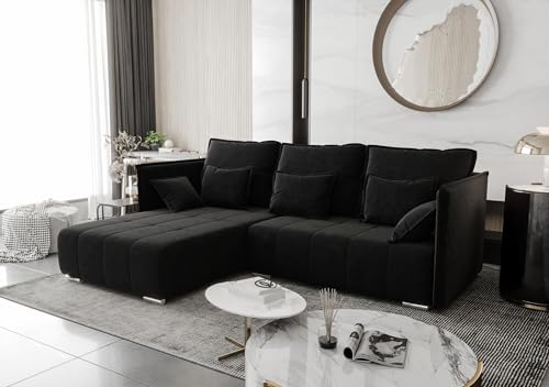 AXLIVING Schwarz Ecksofa mit Schlaffunktion Florinna 248cm L-Form AXLIVING Schwarz Ecksofa mit Schlaffunktion Florinna 248cm L-Form von AXLIVING