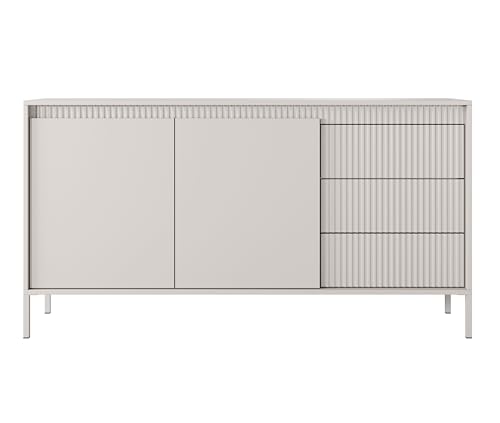 AXLIVING Sideboard Trentinis 153 2D3S Kommode mit Türen 153,5cm beige von AXLIVING