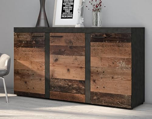 AXLIVING Sideboard Wohnzimmer Spacoro 3D - Modern in Matera/Old Style von AXLIVING