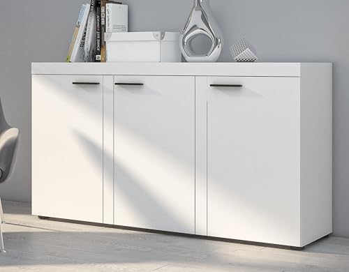 AXLIVING Sideboard Wohnzimmer Spacoro 3D – Stilvolle, Modern in Weiß von AXLIVING