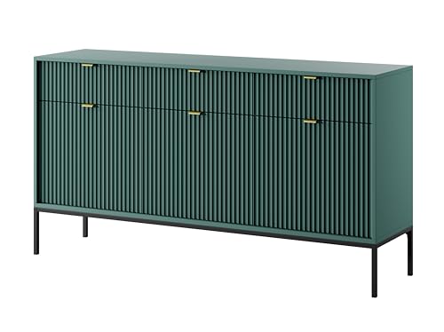 AXLIVING Sideboard mit Schubladen Eternas KSZ154 154 cm Breite Grün von AXLIVING