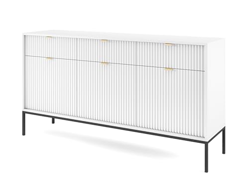 AXLIVING Sideboard mit Schubladen Eternas KSZ154 154 cm Modern Weiß AXLIVING Sideboard mit Schubladen Eternas KSZ154 154 cm Modern Weiß von AXLIVING