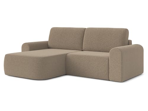 AXLIVING Sofa 250 cm Breit mit Schlaffunktion Otterton in Braun - L von AXLIVING
