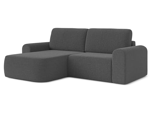 AXLIVING Sofa 250cm breit mit Schlaffunktion Otterton in Dunkelgrau R von AXLIVING