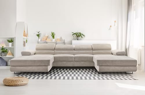AXLIVING Sofa U Form mit Schlaffunktion – Arborio U 352 cm in Weiß AXLIVING Sofa U Form mit Schlaffunktion – Arborio U 352 cm in Weiß von AXLIVING